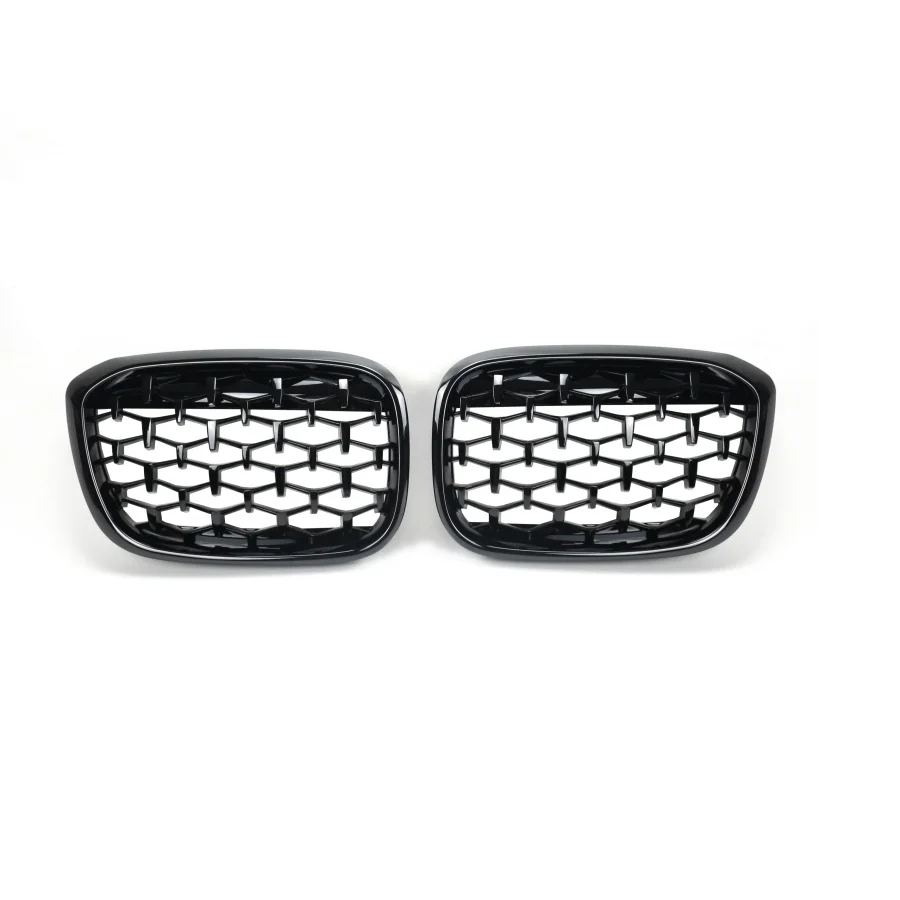 TIYPEOR Car ABS Starry Sky Black Grille Front Bumper Grille, Compatible with BMW X3 G01 2018-2021
