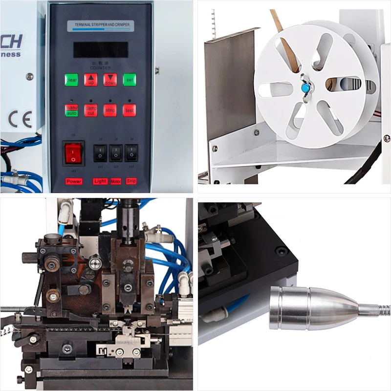 EW-50A Semi Automatic Wire Terminal Press Machine Mute Automatic Cable Wire Stripping  Terminal Crimping Machine