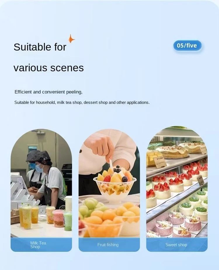 Small Automatic Kitchen Appliances Fruit & Vegetable Peeling Machine for Grapes Plums Tomatoes Garlic