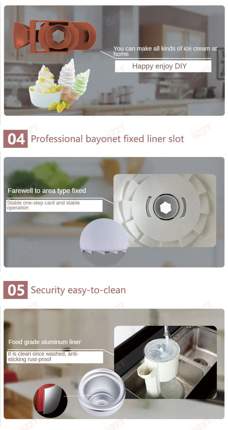 Home Small Homemade Mini Ice Cream Machine Children Ice Cream Machine Automatic Yogurt Ice Cream Machine