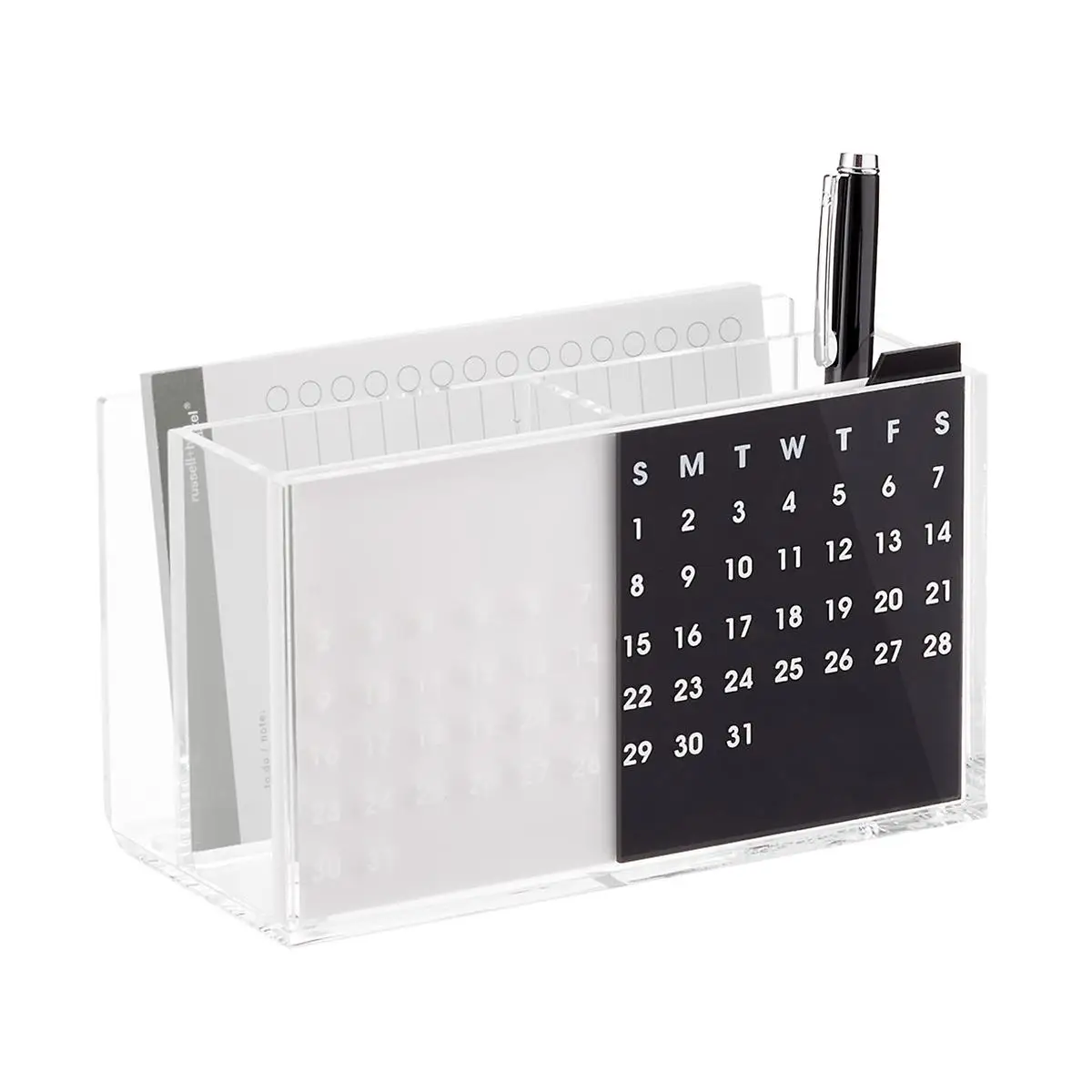 Acrylic Desktop Organizer & Perpetual Calendar
