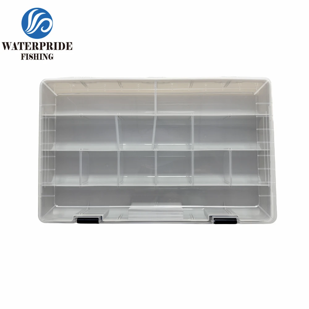 Gray Waterproof Airtight Fishing Tackle Box Organizer PC Adjustable  Dividers for Storage Fish Lure for River Stream Outdoor Use| Alibaba.com