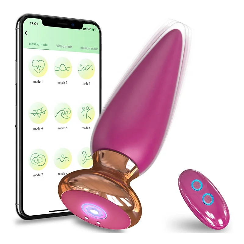 App Remote Control Silicone Butt Plug Vibrating Ball Anal Plug Waterproof Rechargeable Anal Vibrator Sex Toys Prostate Massager