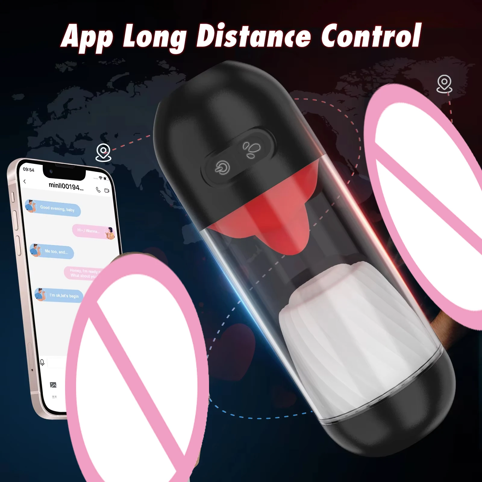 APP Control Tongue Licking Male Masturbation Cup with 360 Tongue Licking  Men Pocket Pussy Heated Stroker Penis Sex Toys for Men