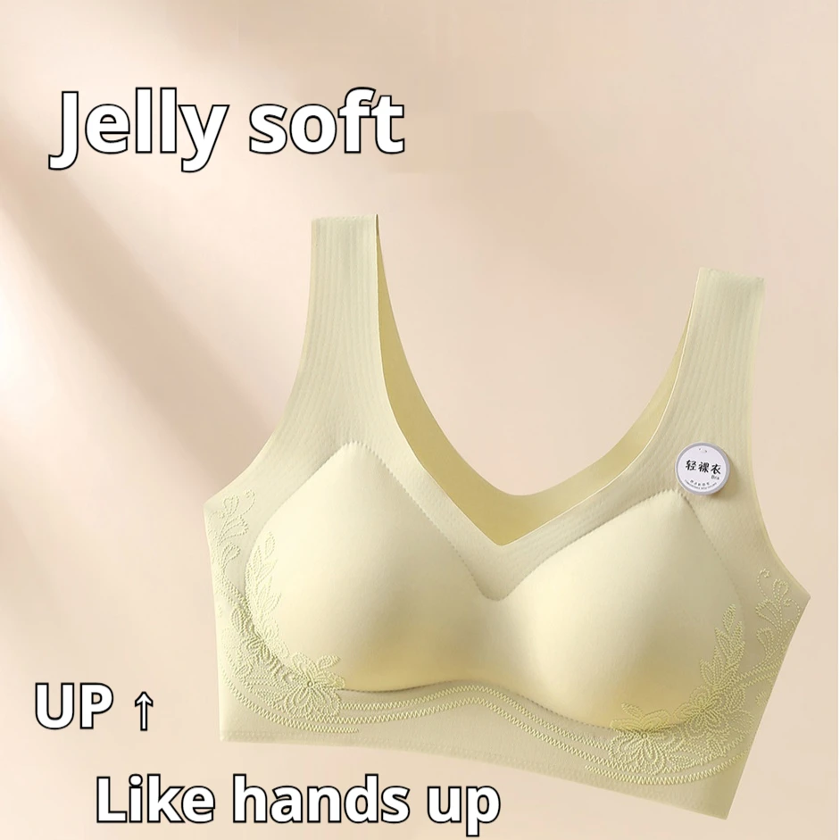 Three-dimensional Drop Cup Push up Bra U-shaped Back Smooth No Trace Women s Bra Traceless Beautiful Breast Bra