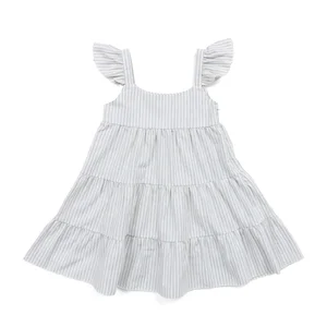 New Design Boutique Baby Clothes Sleeveless Dress Casual Girl Dress Kids Dress