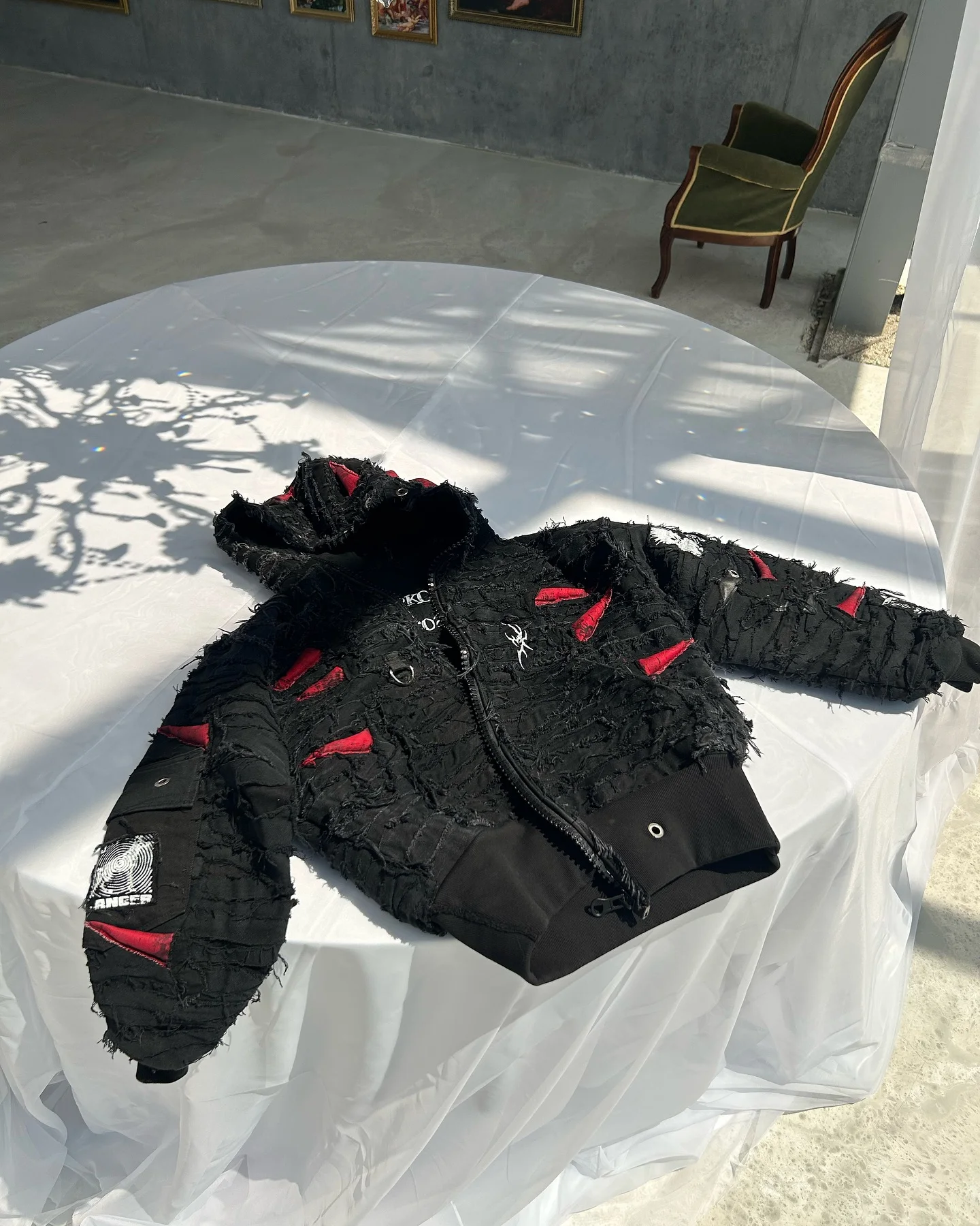 For Cut Sewn Knitted Regular Fit Heavyweight Cropped Distressed Vintage Streetwear Winter Print Windproof Breathable Hoodie gallery 2