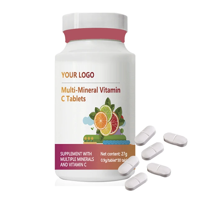 custom capsules tablets pills best sales orange flavor 100mg 500mg Vitamin C Chewable Tablet for immune support