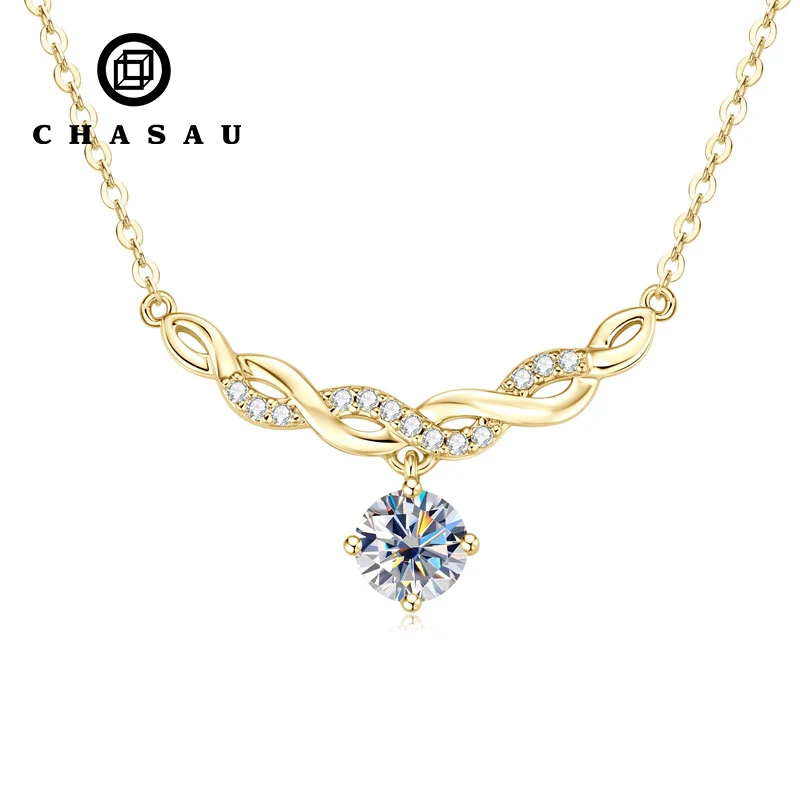 Romantic Luxury Moissanite Necklace for Women
