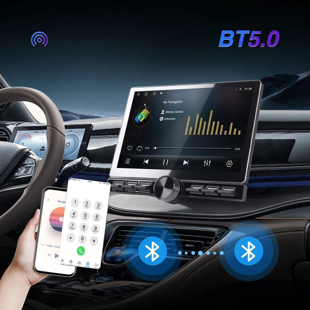 Universal Diamond 2k QLED Android Car Screen 8Core TS10 TS18  Double Knob for Renault Clio Captur Megane Kadjar Scenic Talisman