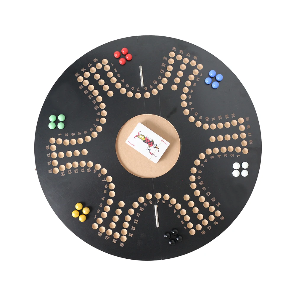 Jackaroo 6 Player Foldable Marble Board Game Custom Size Wooden Table Game for Parties EN71 Certified Classic Original Game