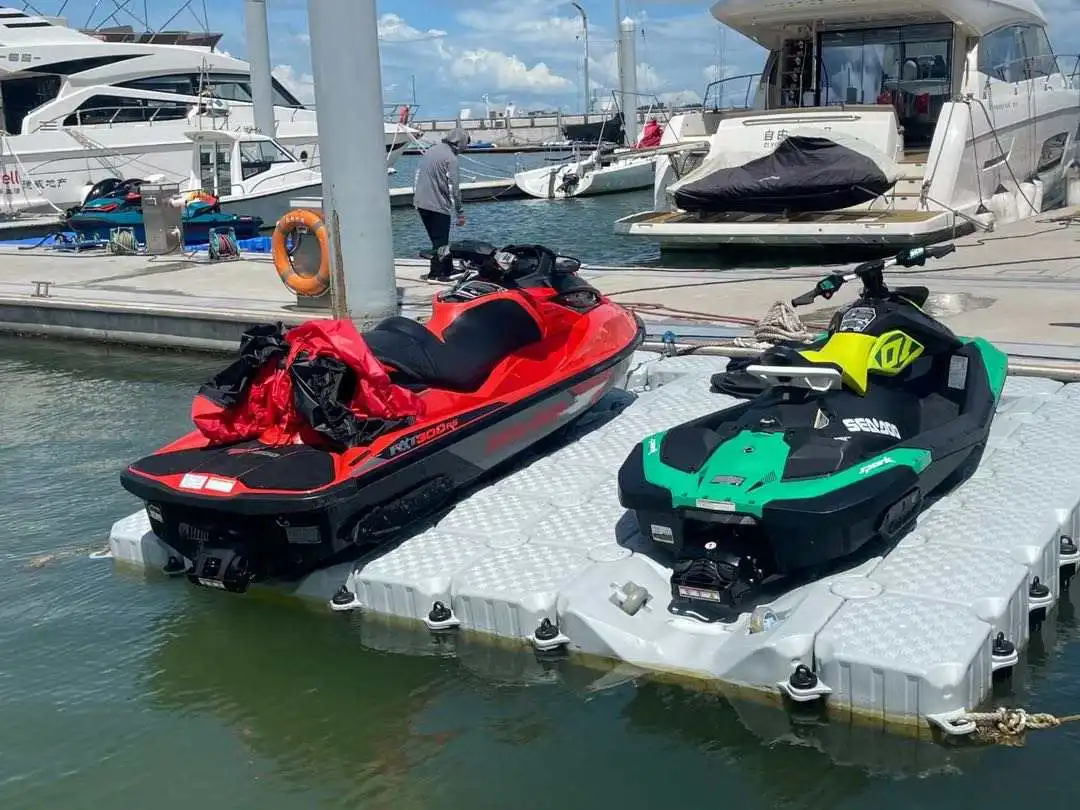 Jetski Floating Dock With Rollers in the Center Easy Jet Ski Dock for Sale