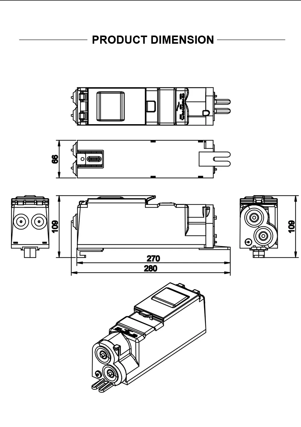 IP54 Outdoor Fuse Box  Connection Electrical Junction Box  Street Lighting Pole Junction Box