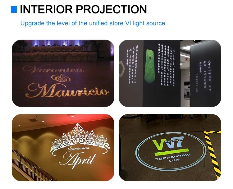 Custom 80W LED Light Logo Projector Waterproof Aluminum Door Head Gobo Projector for Outdoor Advertising IP65/67 Rated