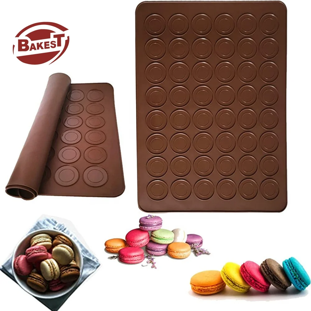 Factory Wholesale Food Grade Non Stick Reusable Silicone Baking Mat Custom Macaroon Silicone Baking Mat Pad