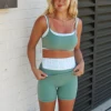 Green patchwork