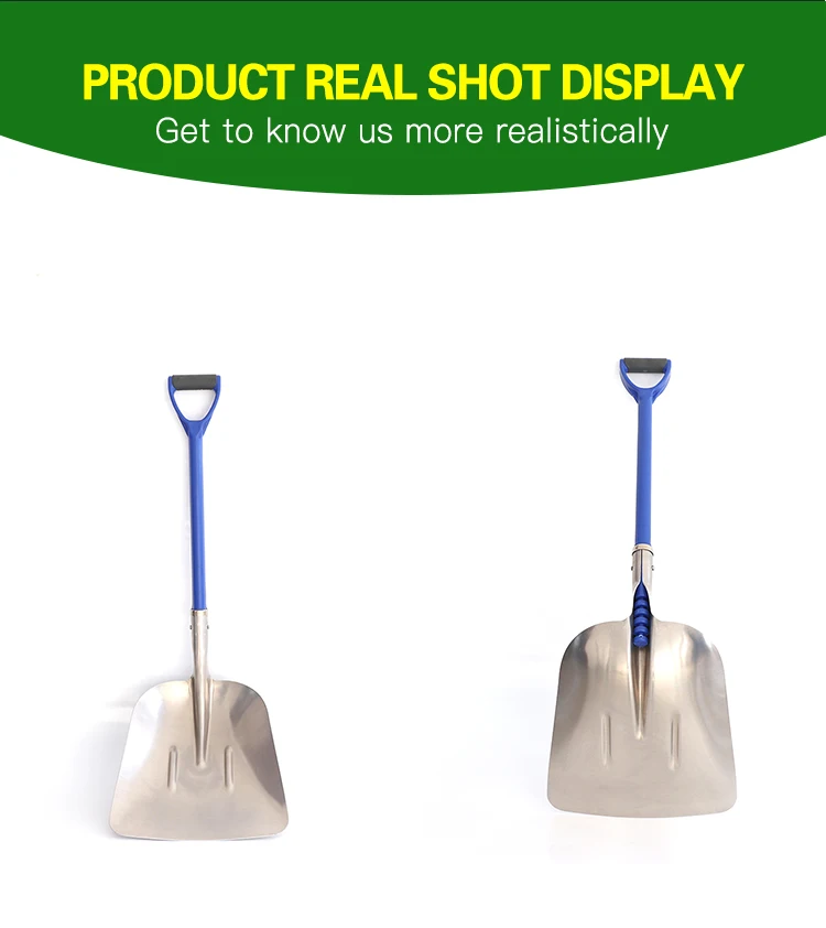 product hot sales farming tools snow aluminum spade shovel with fiberglass handle-5