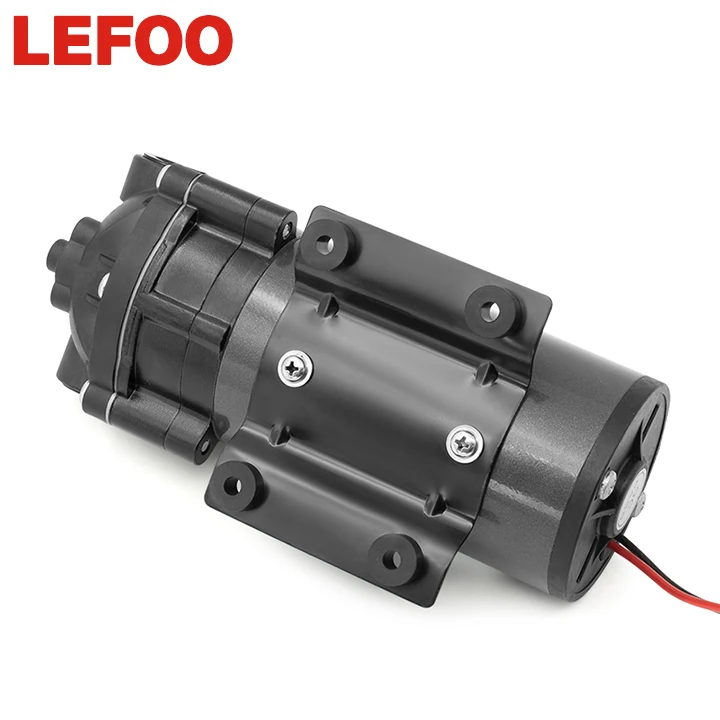 LEFOO 200 GPD Self-Priming RO Water Pump Reverse Osmosis Booster with Dc Motor Diaphragm Structure Open Impeller for RO System