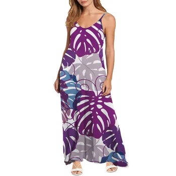 Monstera Abstract V-Neck Dress, Made in Hawaii