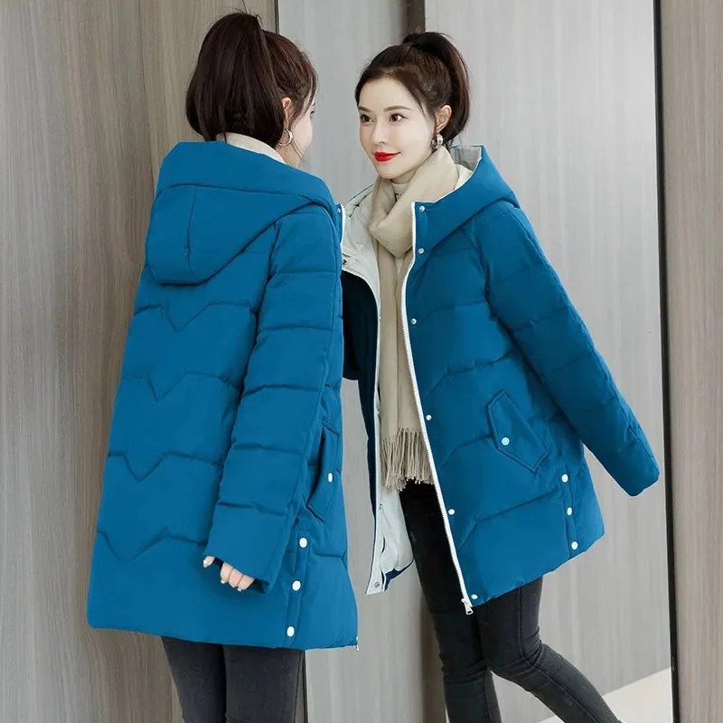 2022 NewWinter Women Jacket Coats Parkas Female Down Cotton Jacket