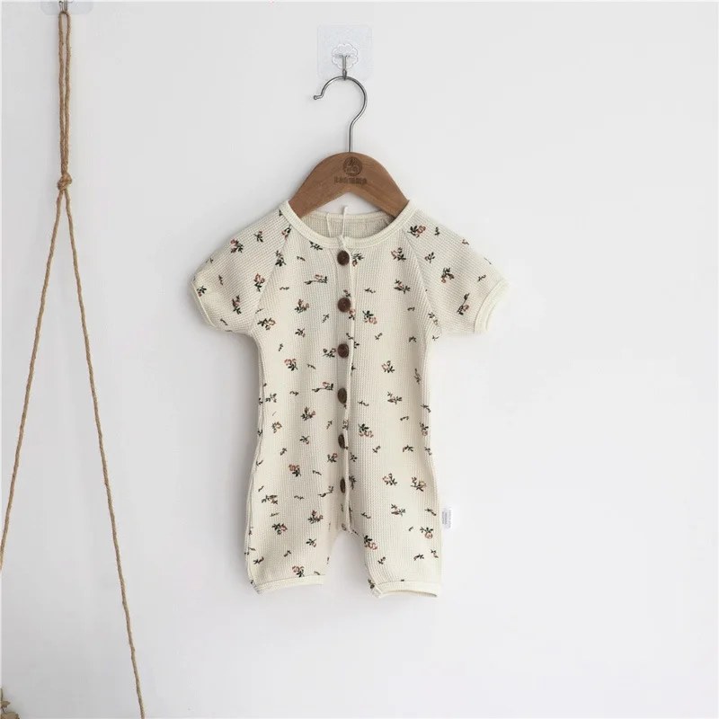 2022 Baby Waffle Set Clothing Summer Boy And Girl Clothes Set Suit ...