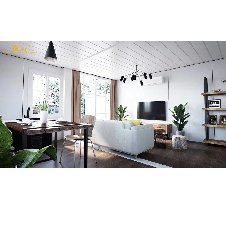 Light Weight 20ft Modular Container Home Studio Prefab Flat Pack Homes for Sale