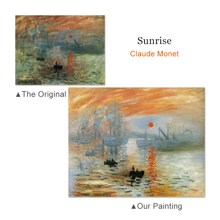 Wall Decor Handpainted Sunrise Landscape Famous Art Claude Monet