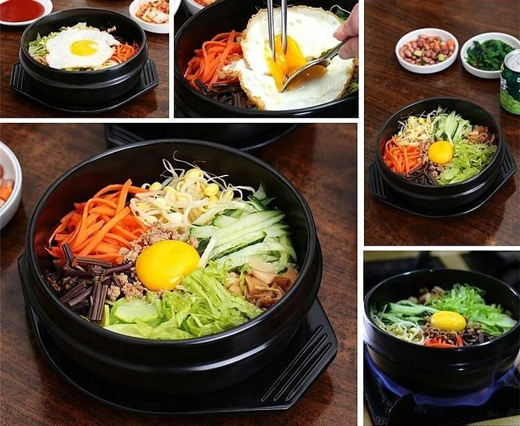 Crazy Korean Cooking Stone Bowl Dolsot Sizzling Hot Pot for Bibimbap