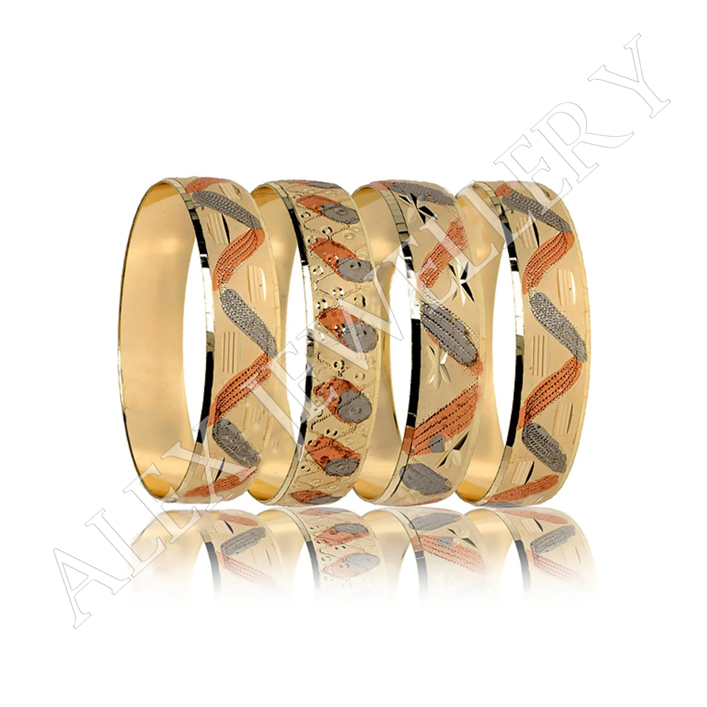 3 tone bangles