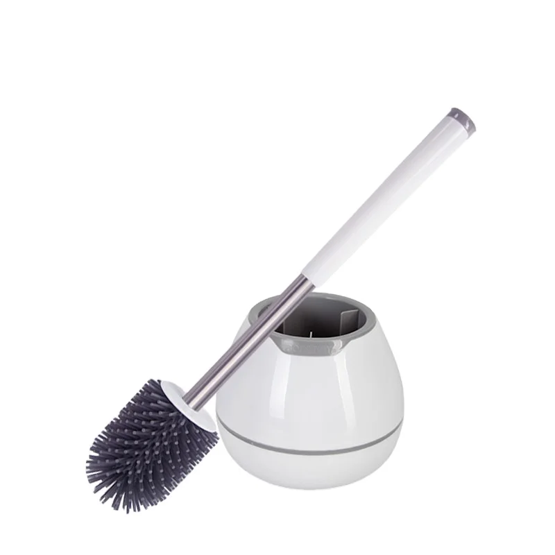 Silicone Toilet Brush Set with Spare Brush Head – The Dustpan and