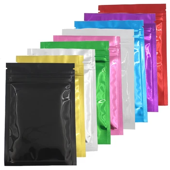 Custom Logo Smell Proof Heat Sealable Flat Pouches Food Storage Bag Aluminum Foil Plastic Zip Lock Packaging Bags