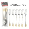 Gold- 6pcs Dinner Fork