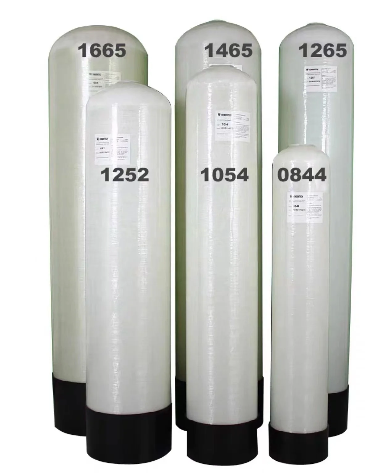 Complete Set Backwash Filter Media and Softener FRP Tank With Auto Control Valve Water Distributor for Water Treatment Plant