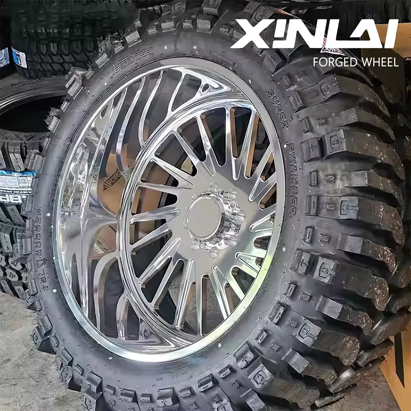 BJXL Car Rims Off-road 17-26 Inch 5x127 5x139.7 6x135 Chrome Deep Concave Alloy Forged Wheels for Ford F150 GMC Pickup Wheel - Image 1