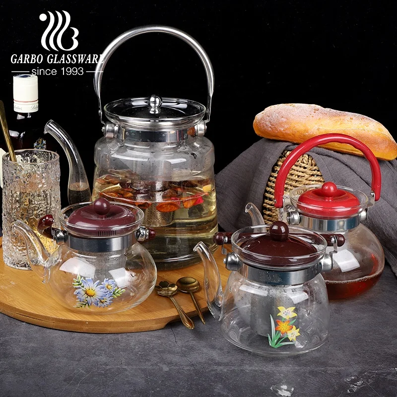 Nordic Transparent Glass Teapot Tea Cup Set Heat Resistant