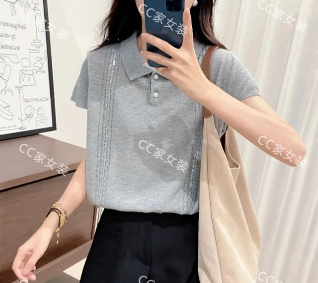 Custom Women's Luxury Plain for Polo T-Shirt Breathable High Quality Knitted Short Sleeve Eco-Friendly Vintage 3D Print