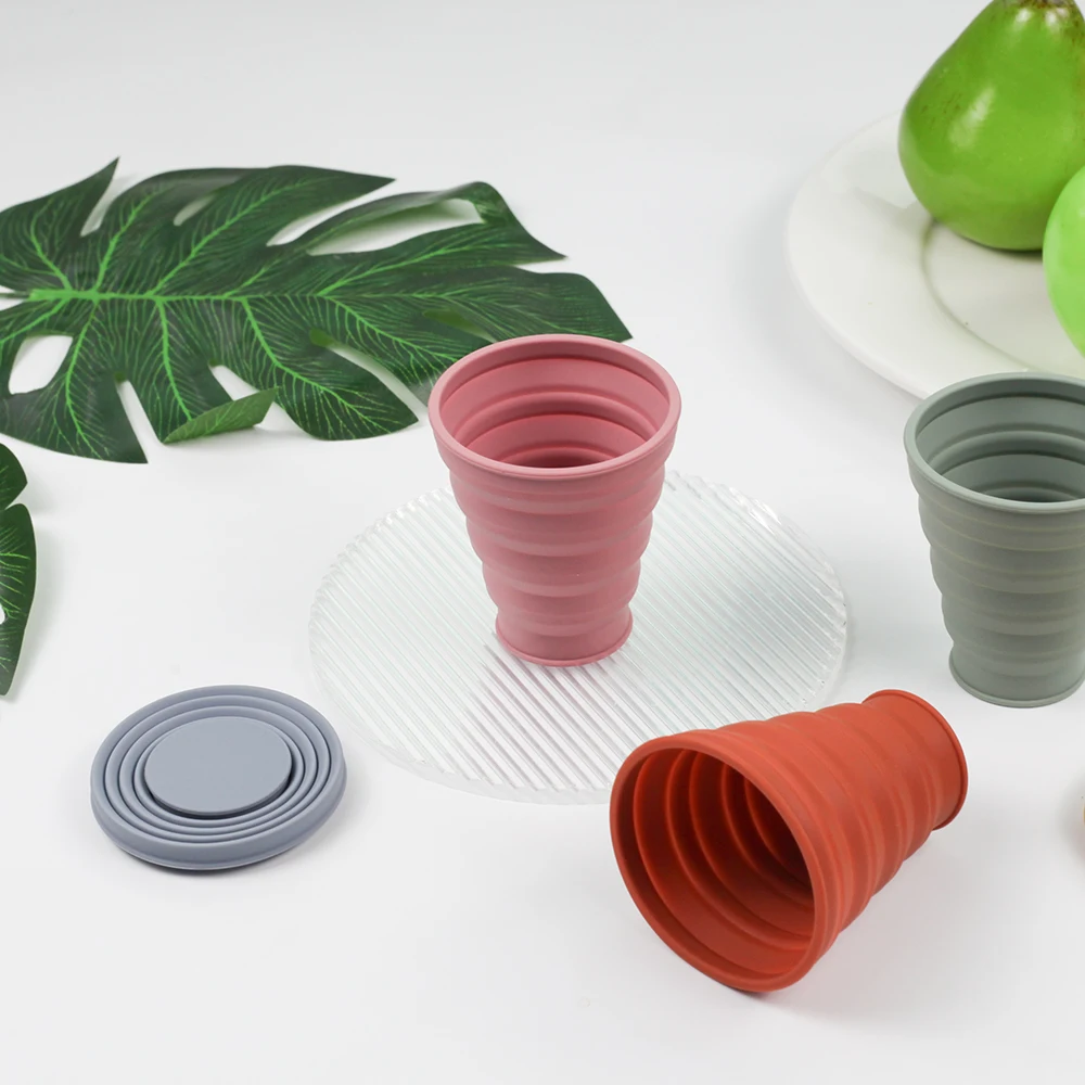 Hospital Use Silicone Collapsible Measuring test Specimen Cup Container for Urine Collection