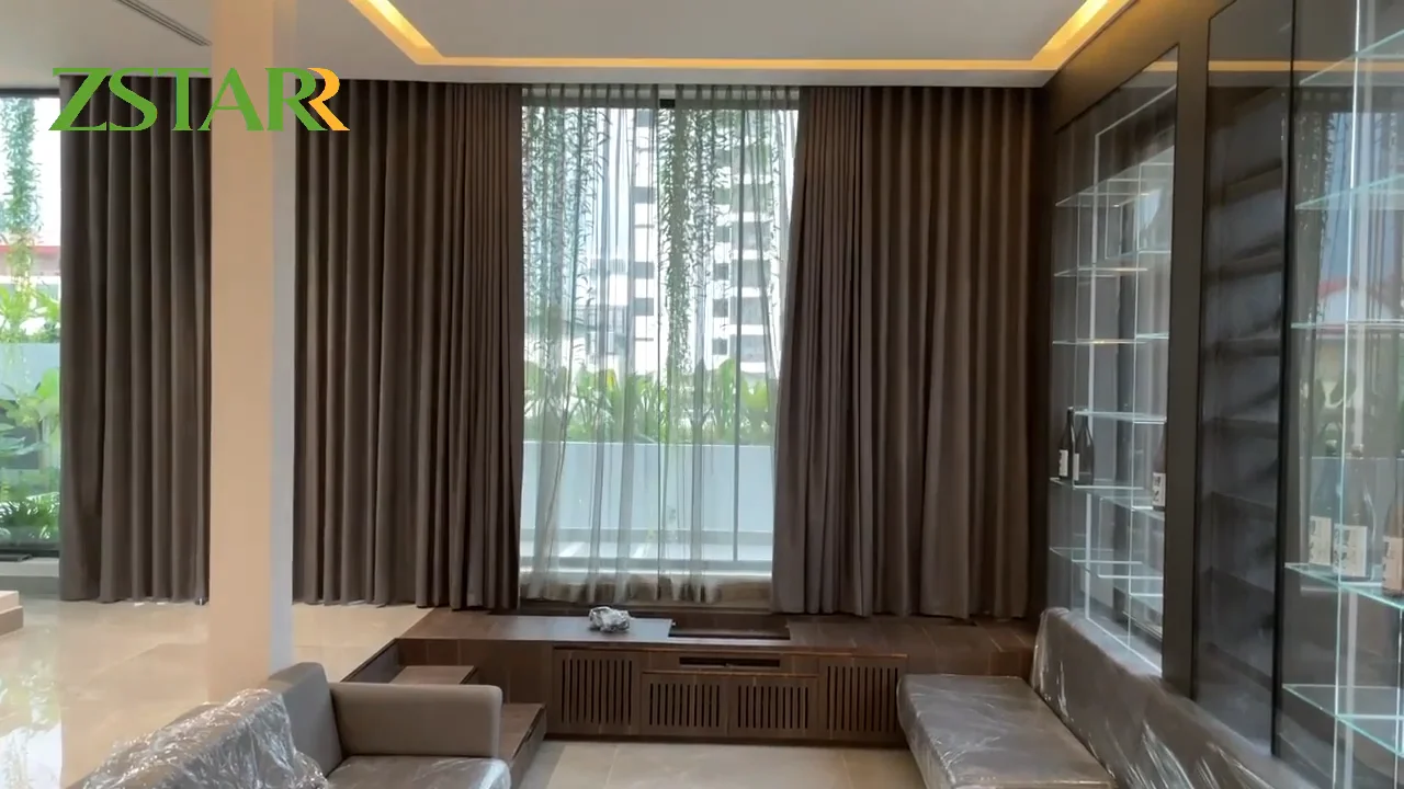 Smart House Motorized Curtain System Tuya Automatic Electric Curtains