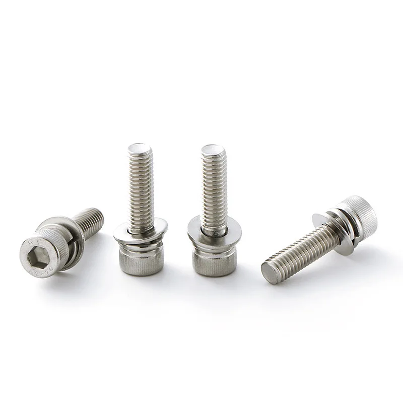 Stainless Steel Socket Head Triple Combination Sex Hex Socket Fasteners Stainless Steel Making Tools Screw Bolts