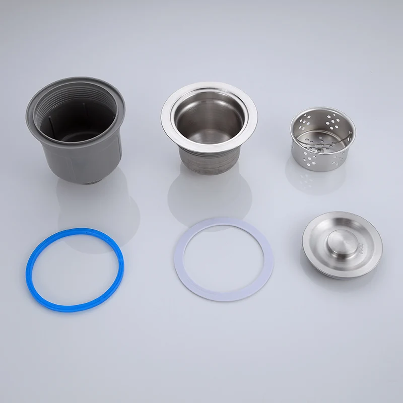 Double Head Stainless Steel Kitchen Sink Siphon  304 Stainless Steel Kitchen Sink Double Bowl Siphon / Flexible Drain Pipe