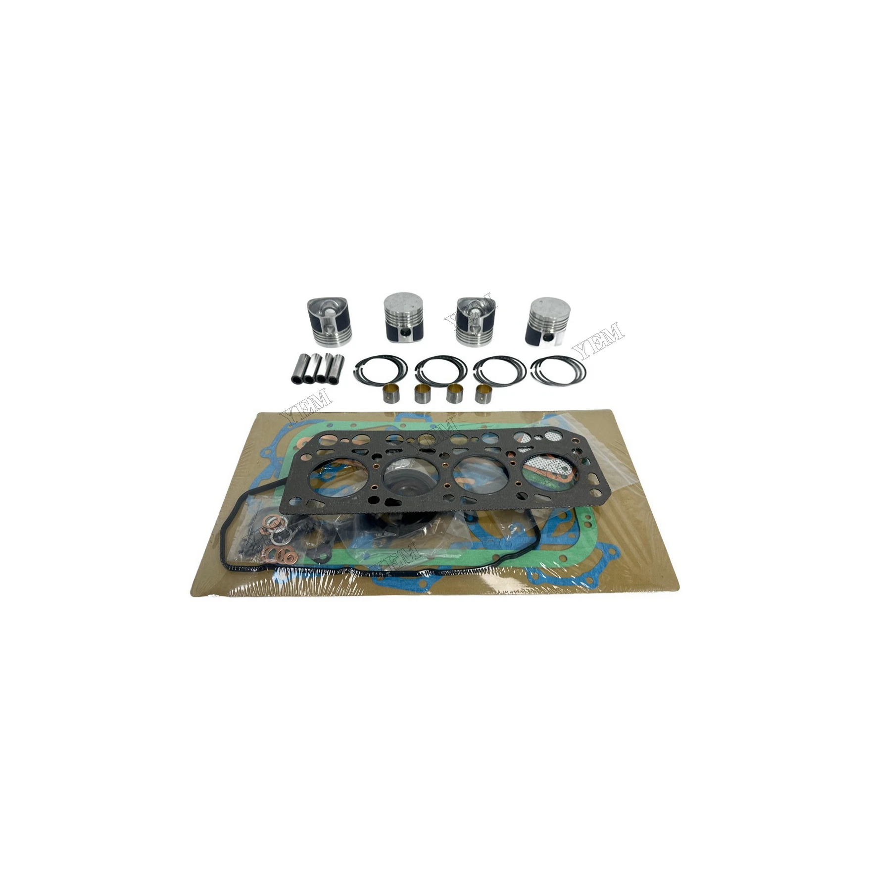 Repair Kit With Head Gasket Set Cylinder Piston Rings Compatible for Mitsubishi K4Bs Aftermarket Engine Spare Parts