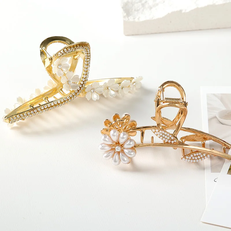 Заколка для волос с жемчужным шифоновым бантом, модная женская бижутерия, аксессуары для волос, корейские заколки для волос из ткани для женщин
