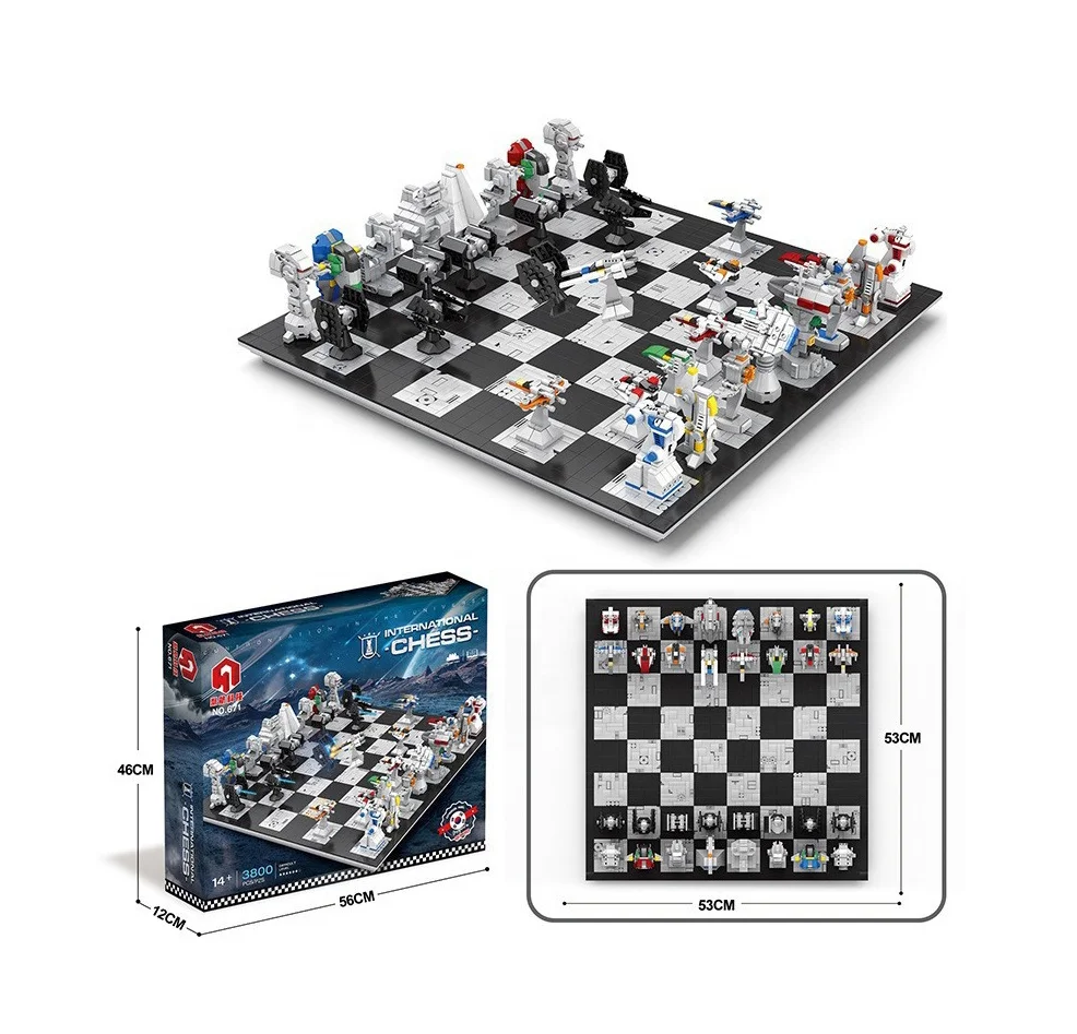 Star Fight Series International Chess Model Building Blocks Warsing Mini Bricks Movie Ship Sets Checkerboard Toys for Kids Gifts