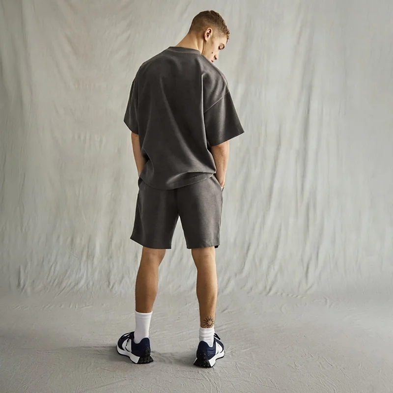 Survêtement Homme 2 Pièces – T-shirt + Short – Motif Éclaboussures De Sang – Style Y2K Décontracté