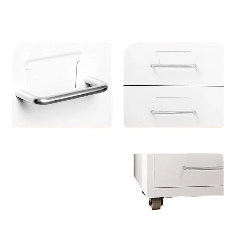 White 8 Drawer Helmer Metal File Cabinet with Casters for Home Office Use