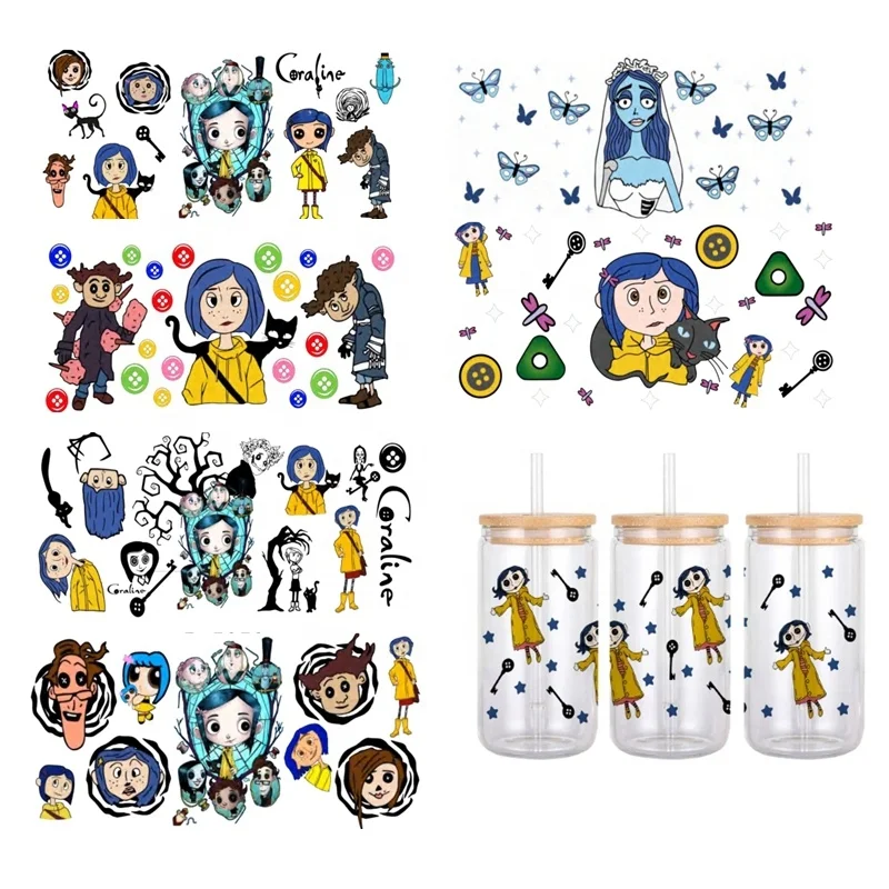 20-Pack Halloween UV DTF Cup Wraps - Spooky Cowboy & Pumpkin Decals For 16 Oz Tumblers, Waterproof