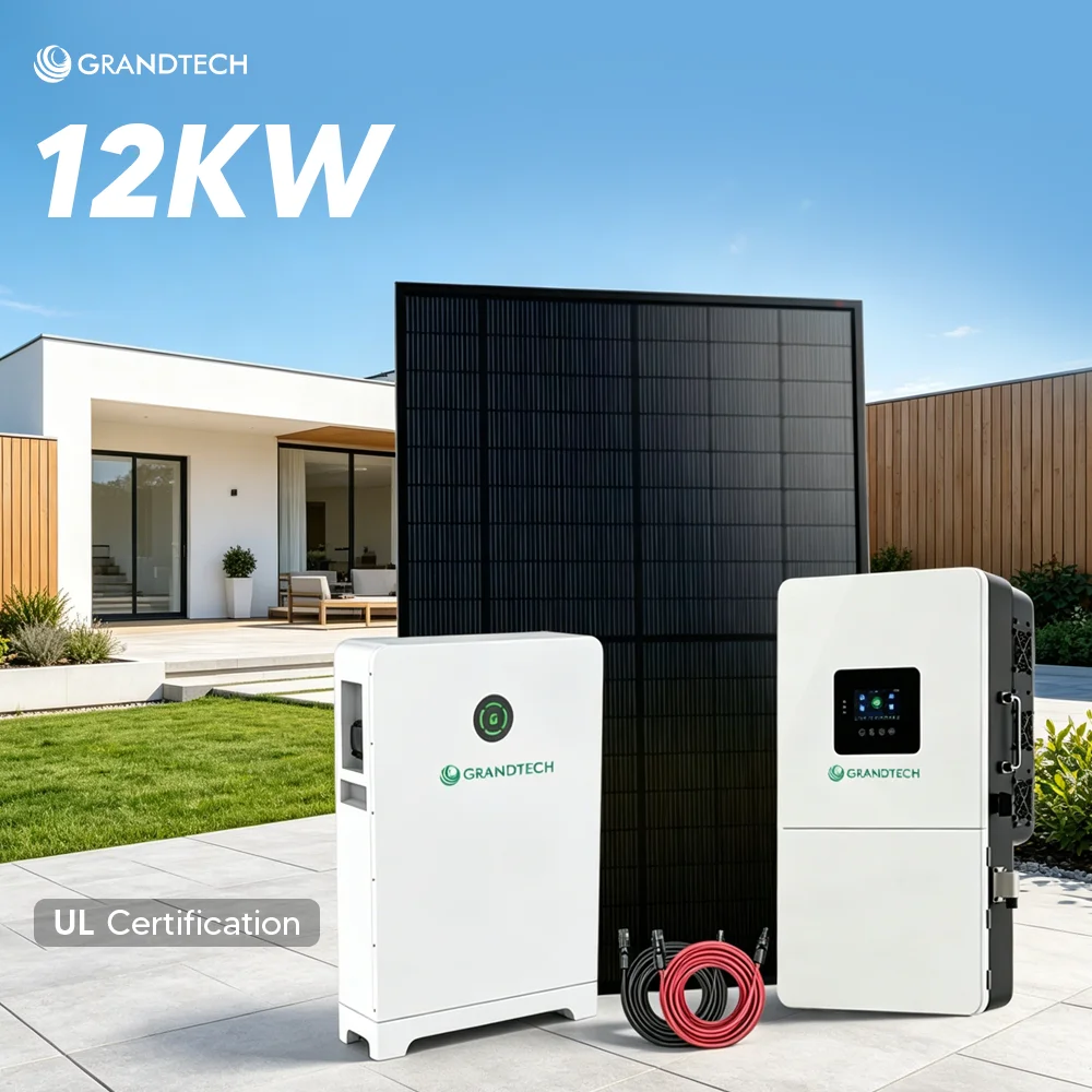 Set Llawn System Haul Gartref 5kW 8kW 10kW 12kW o System Energi Bateri Cymysg Gartref â Baterïau Lithiwm 10kWh 20kWh 30kWh 40kWh