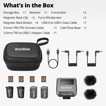 Godox Magic XT1 Wireless Lavalier Microphone Radio Microphone Live Recording Equipment Cell Phone Noise Reduction product image