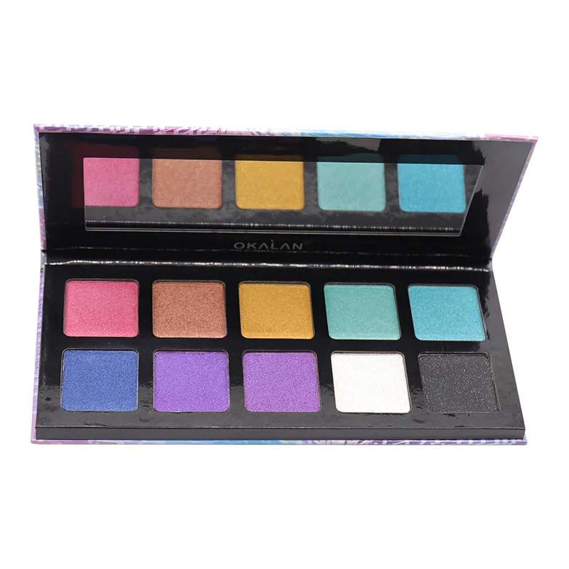 Europe, Karan, Europe and America cross border hot money candy color 10 color eye shadow plate naked color paper eye shadow