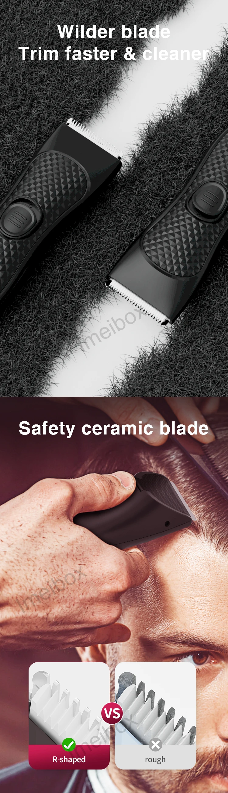 Ceramic Razor Shave Ceramic Blade Electric Body Trimmer Micro Shave Razor Shaving Hair and ...
